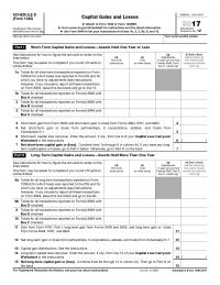 2017 IRS Tax Forms 1040 Schedule D (Capital Gains And Losses)