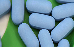 PrEP imagen de pastillas azules