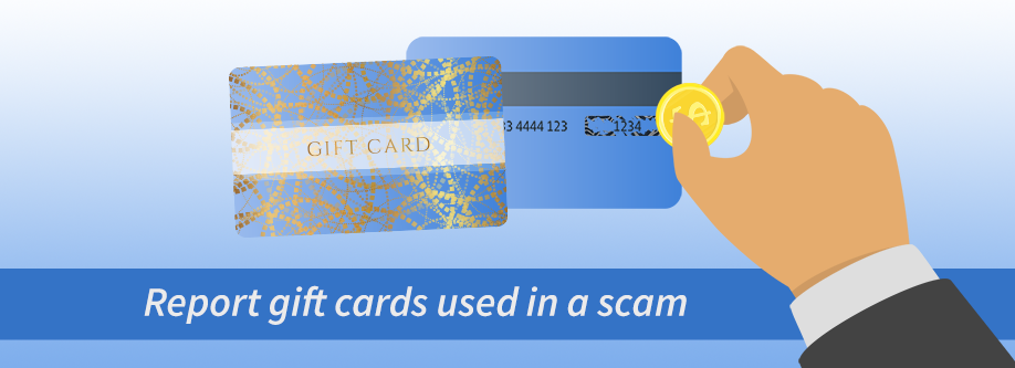 Report gift cards used in a scam