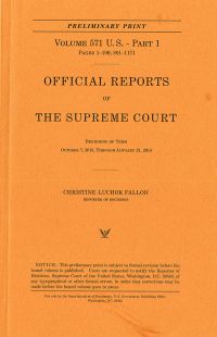 Official Report Of The U.s. Supreme Court Preliminary Reports 2013