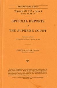 V.572 Pt.1; Official Report Of The U.s. Supreme Court Preliminary Reports 2013