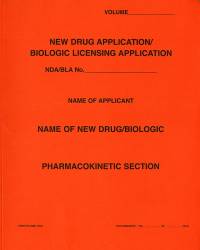 New Drug Application: Pharmacokinetic Section (Orange Paper Folder)
