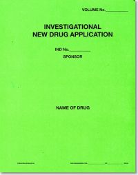 Investigational New Drug Application, (Green Paper Folder)