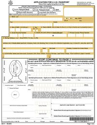 Application For a U.S. Passport, Form DS-11 (2010)