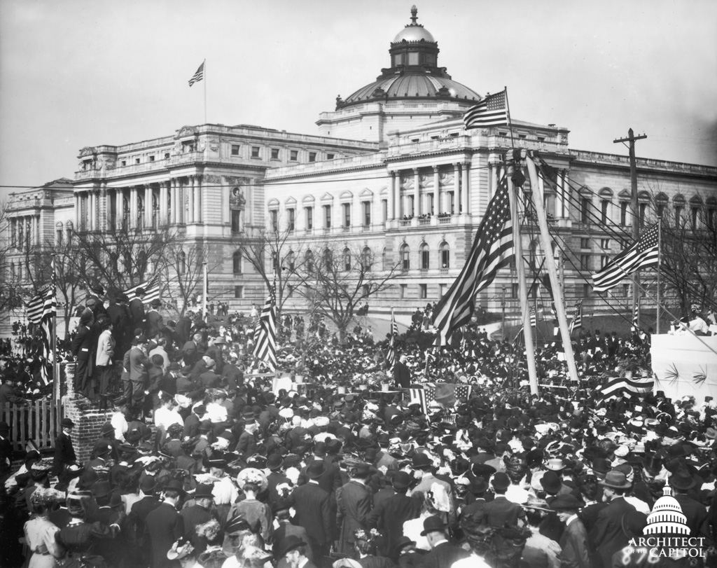 Cornerstone ceremony for the Cannon House Office Building, 1906.