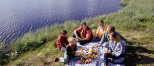 Thumbnail of people having a picnic by the water