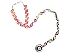 DNA Double Helix Stethoscope Decorative Image