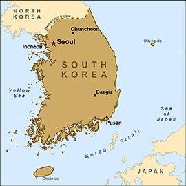 Map - Republic of Korea