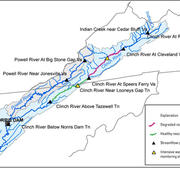 Map showing the Clinch River Watershed
