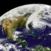 Natural-color image of Hurricane Sandy
