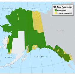 Alaska US Topo Map Production Status March 2018