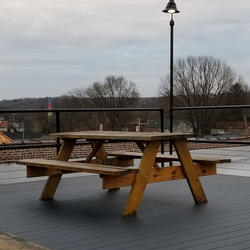 Roof deck picnic table