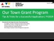 Our Town: Tips & Tricks for a Successful Application Webinar