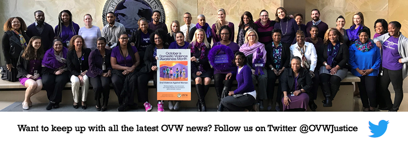 Want to keep up with all the latest OVW news? Follow us on Twitter @OVWJustice