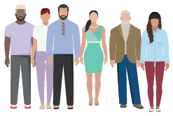 Graphic of a group of people.
