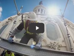 Press play to watch the "Dome Restoration: A Mega Team Effort" video.