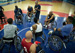 Grant Moorhead, the U.S. team's wheelchair basketball coach, gives instructions to the players during practice.
