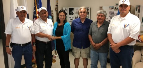 Commissioner Hovland pictured with elders