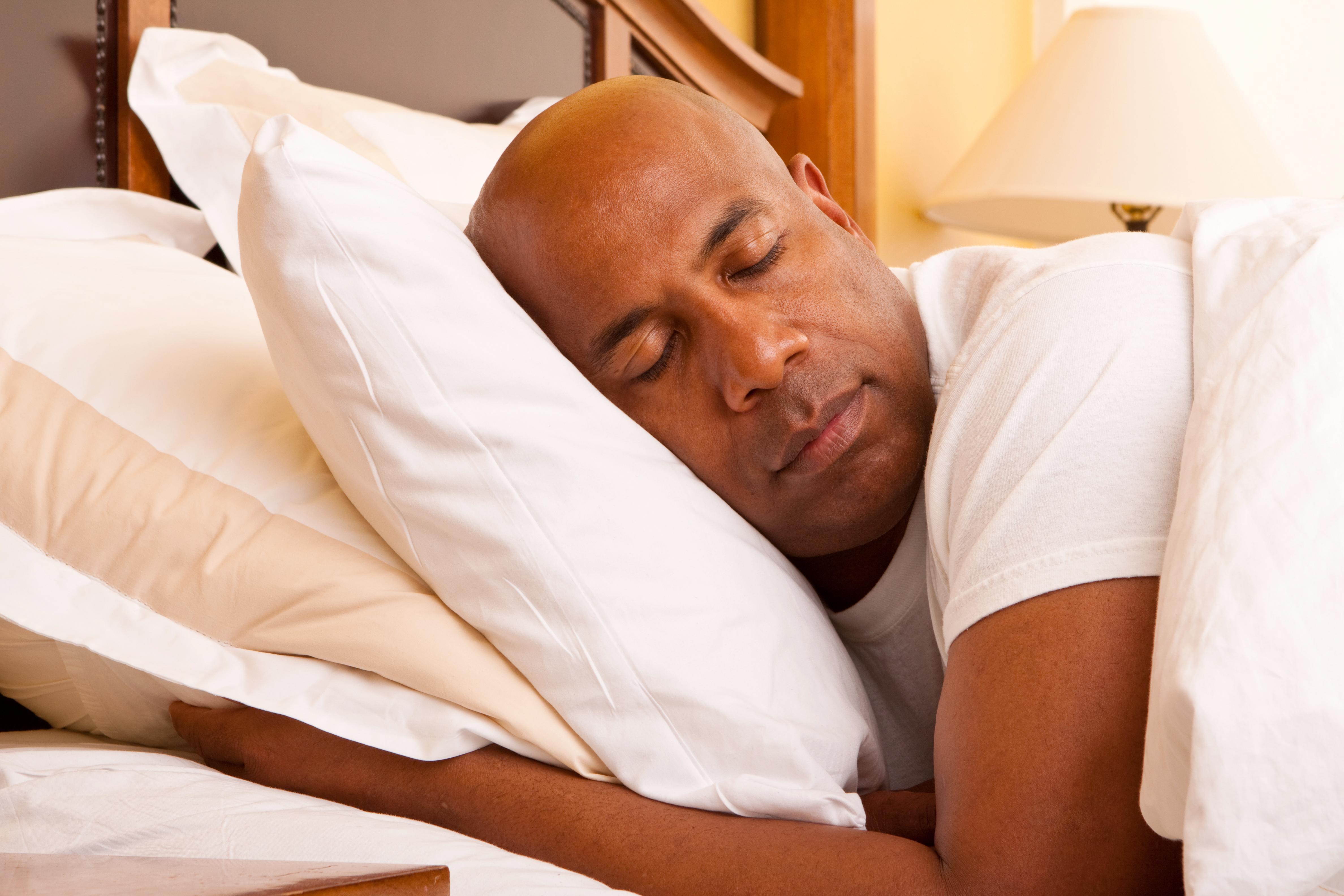 African american man sleeping