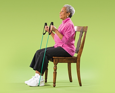 arm curl with resistance bands