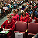 Many women wore red supporting 'Women Education/Women Empowerment' at the USDA