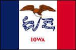 Date: 11/05/2013 Description: Iowa state flag © Public Domain
