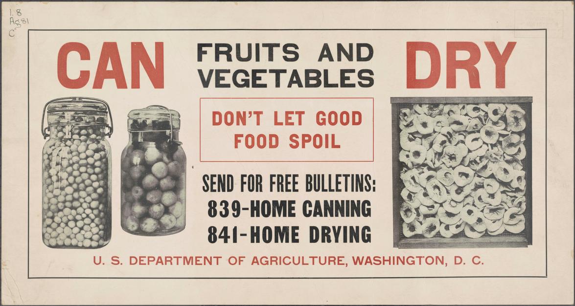 Fruits and Vegetables: Don't Let Good Food Spoil poster