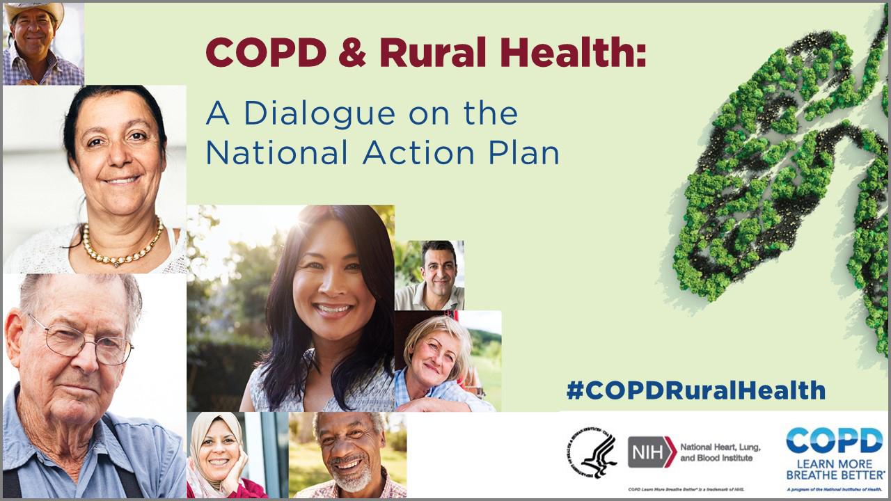 Promotional Banner for the COPD and Rural Health Meeting. Decorative.