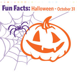 The Halloween Fun Facts shares data associated with the spooky holiday. 