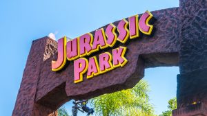 Entrance to the Jurassic Park ride at Universal Studios