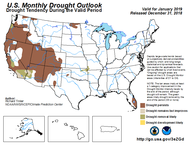 United States Monthly Drought Outlook