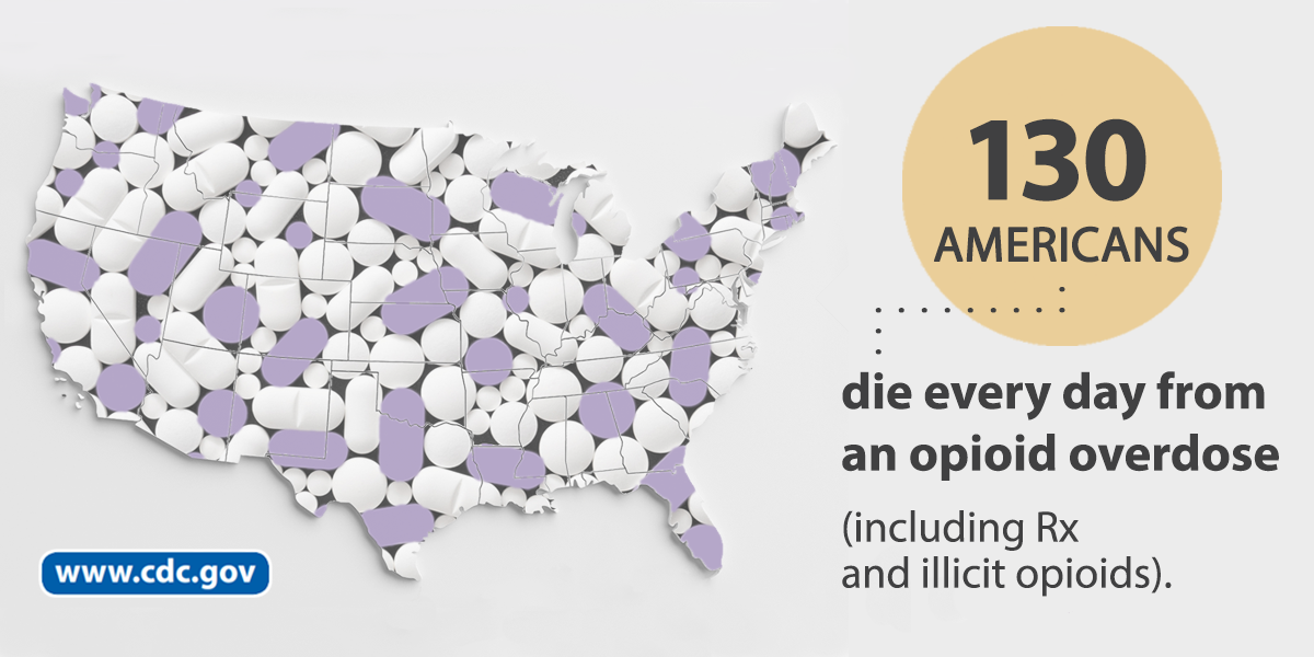 115 Americans die every day from an opioid overdose (that includes prescription opioids and heroin.)