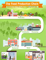 Thumbnail image of The Food Production Chain infographic
