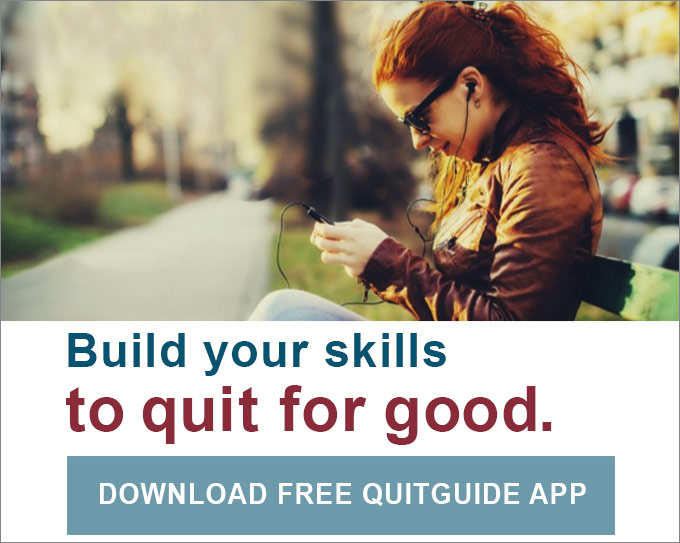 Build your skills to quit for good. Download free quitguide app