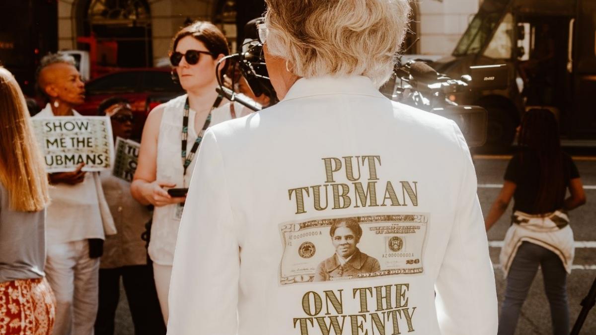 Beatty with "Tubman Twenty" jacket.