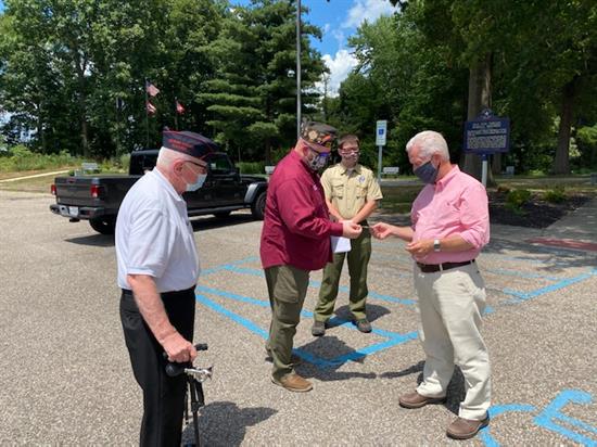 Bill Johnson traveled to the Gold Star Memorial Park in Marietta on July 27 to raise awareness in his quest to have the Presidential Medal of Freedom to Herschel 