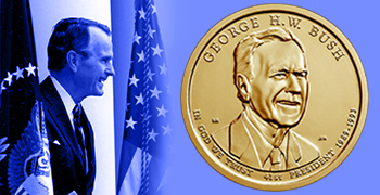 George H.W. Bush Presidential $1 Coin feature