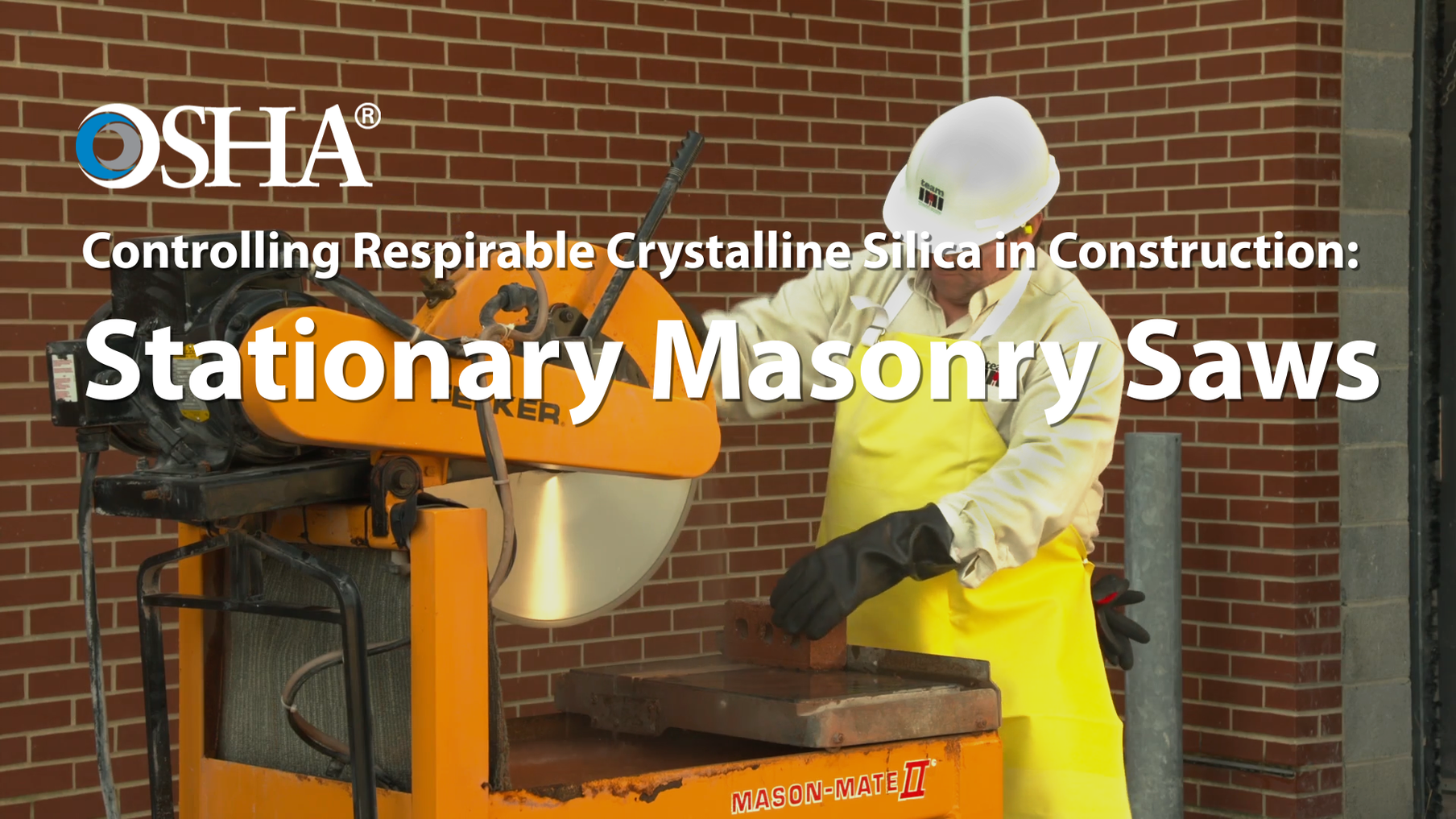 Controlling Respirable Crystalline Silica in Construction: Stationary Masonry Saws