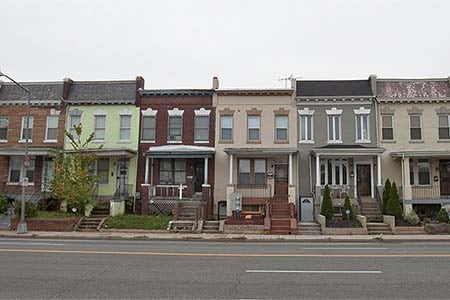 photo of several row houses