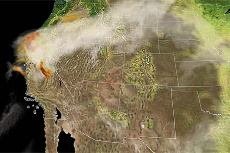 smoke model forecasting smoke on the U.S. west coast