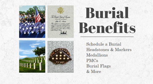 Burial benefits rotational banner graphic.