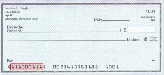 The routing number can be found in the lower left-hand section.