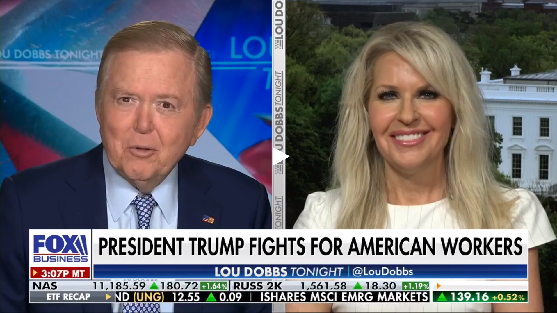 Lou Dobbs on Fox Business speaking with Assistant Secretary Monica Crowley