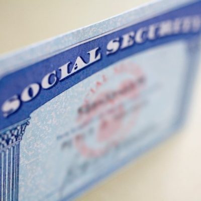 A social security card