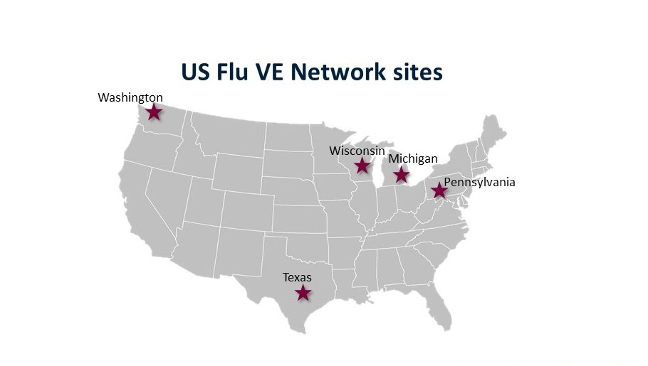 US Flu VE Network Sites Map