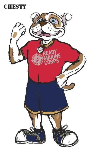 Chesty Ready Marine Corps mascot