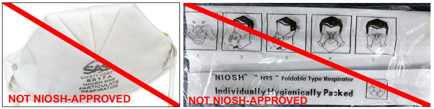 NIOSH has been notified that there are websites selling and misrepresenting SAS model 8617A as NIOSH approved under TC-84A-4276, which is no longer a valid NIOSH approval number. 