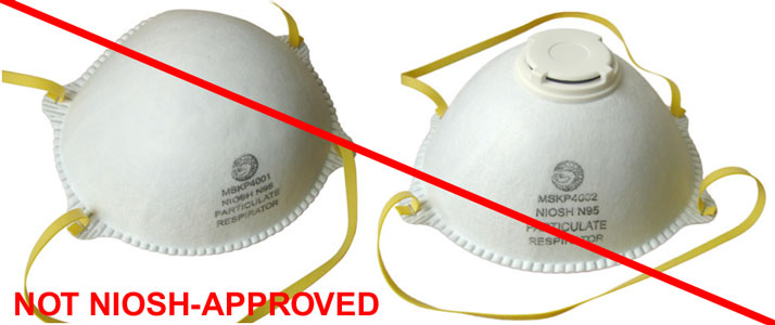 This is an example of a misrepresentation of a NIOSH approval. Neither Pangolin nor Pangocare is a NIOSH approval holder or a private label holder. Pangocare models MSKP4001 and MSKP4002 are not NIOSH approved.  (12/3/2020)