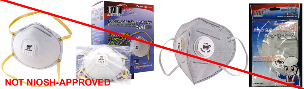 This is an example of a misrepresentation of a NIOSH approval. Yamada Safety First is not a NIOSH approval holder or a private label holder. Yamada brand masks, including models 5241 and 8242, are not NIOSH approved. (12/3/2020)