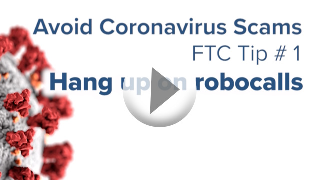 Thumbnail of coronavirus scam video.